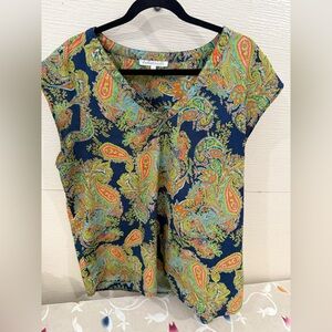 Daniel Rainn Multicolor Paisley Blouse